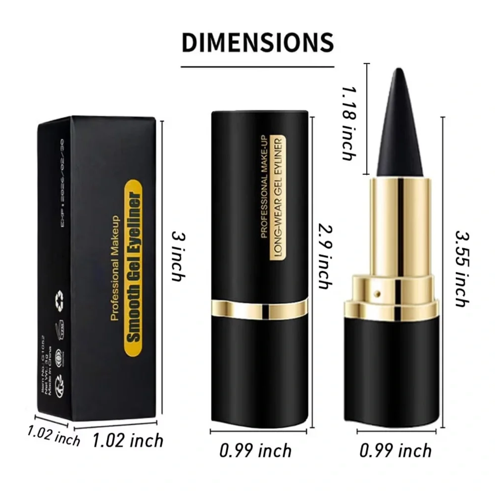 🆕 2pcs Smooth Gel eyeliners natural black
